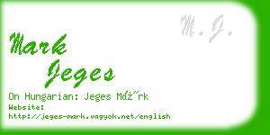 mark jeges business card